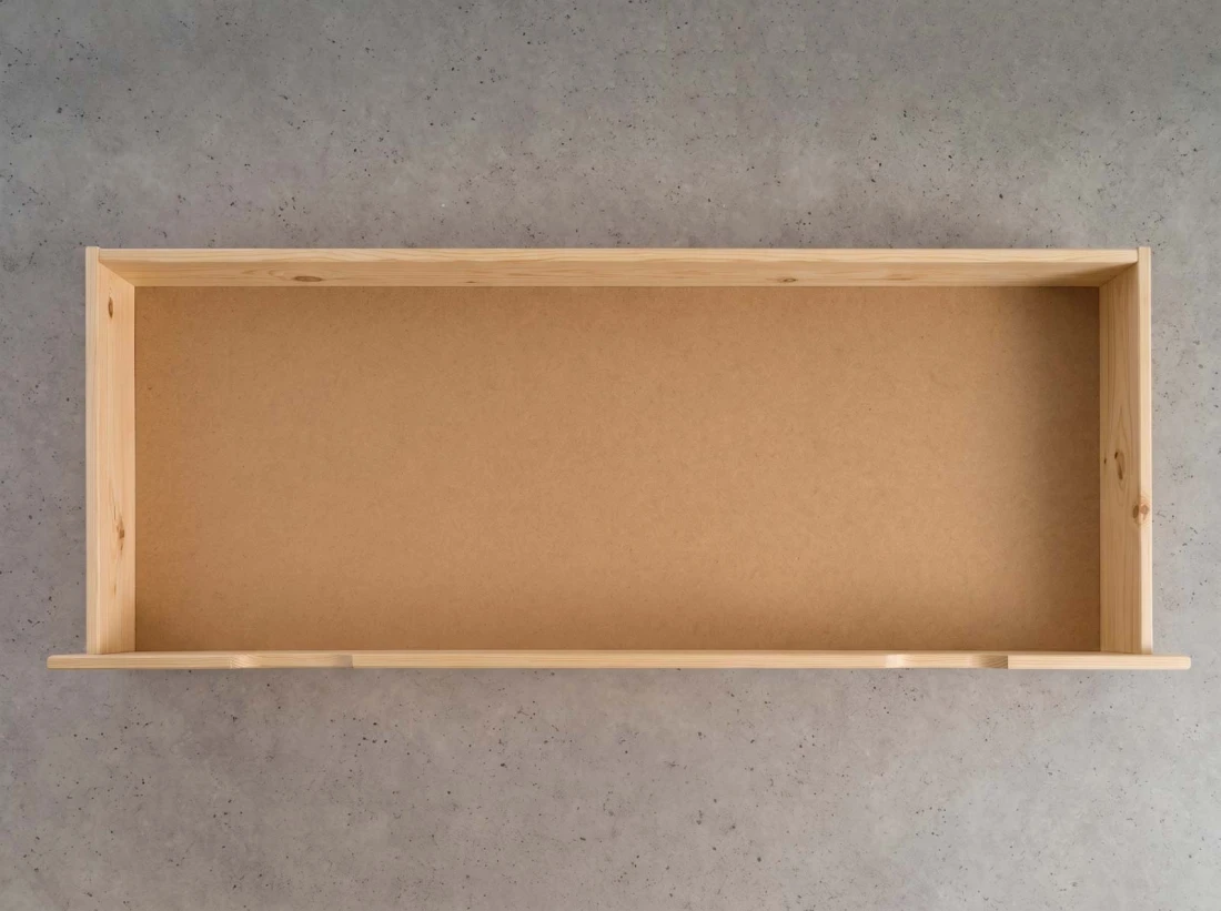 Sosnowa szuflada drewniana pod łóżko 150 cm sosna