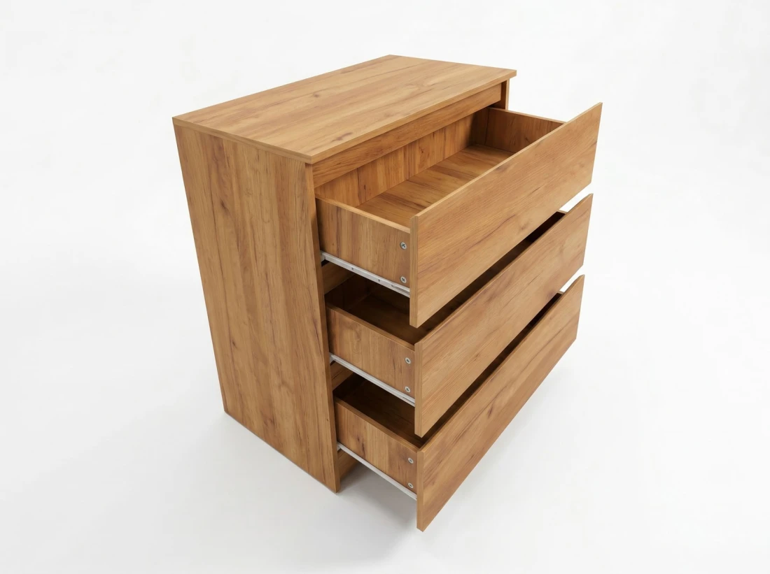 Komoda z szufladami 70x77cm 3S Fabio Dąb Craft