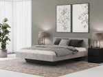 Łóżko lewitujące 180x200 DM2 z płyty meblowej beton + czarny