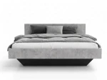 Łóżko lewitujące 160x200 DM2 z płyty meblowej beton + czarny
