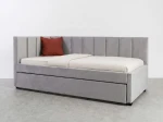 Tapczan dwuosobowy rozkładany z wysuwanym łóżkiem Dan 90x200 Bluvel 03 Szary