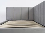 Tapczan dwuosobowy rozkładany z wysuwanym łóżkiem Dan 90x200 Bluvel 03 Szary