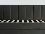 Tapczan dwuosobowy rozkładany z wysuwanym łóżkiem Dan 90x200 Bluvel 18 Grafitowy
