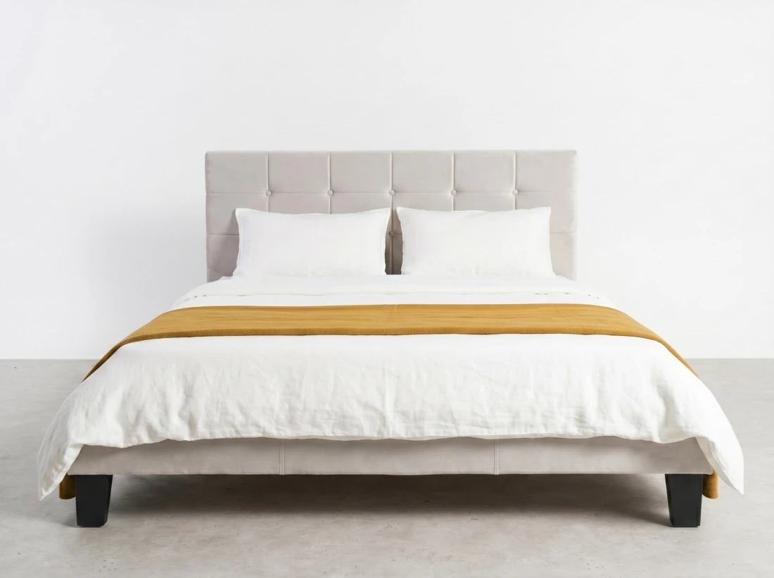 Łóżko tapicerowane 180x200 Sumi Velvet Szary