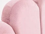 Łóżko dziecięce tapicerowane z pojemnikiem 120x200 z podnoszonym stelażem różowy Velvet Kids Line 3 Muszelka