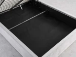Łóżko dziecięce tapicerowane z pojemnikiem 120x200 z podnoszonym stelażem szare Bluvel 03 Kids Line 3 Muszelka