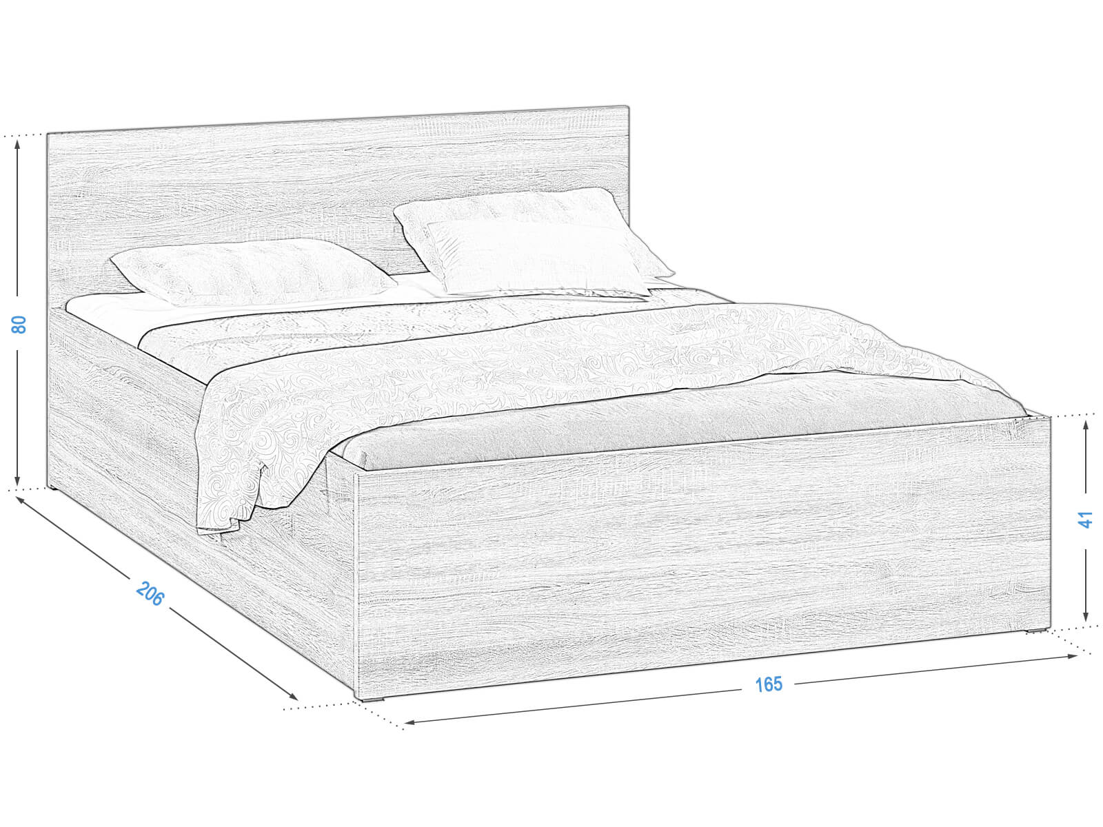 Łóżko 160x200 DM1 Mebleno